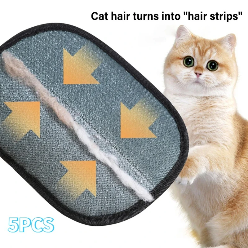 Pet Supplies Grooming - เครื่องมือกำจัดขนสัตว์เลี้ยงแบบใหม่ ถุงมือกำจัดขนแบบใช้ซ้ำได้ ถุงมือกรูมมิ่งสองด้านสำหรับสัตว์เลี้ยง ช่วยกำจัดขนสัตว์เลี้ยงบนพรม