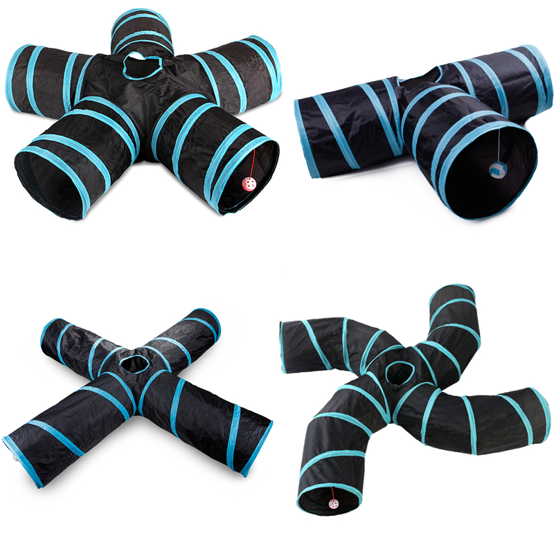 Cat Tunnel Toy - ในร่ม 2/3/4 5-Wayแมวอุโมงค์หลอดKittyอุโมงค์เบื่อแมวสัตว์เลี้ยงของเล่นPeek Hole ToyแมวKitty Kittenกระต่าย