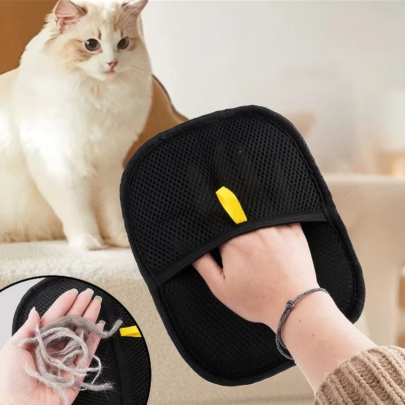 Pet Supplies Grooming - ถุงมือกรูมมิ่งสัตว์เลี้ยง แปรงกำจัดขนสัตว์เลี้ยง แปรงปัดฝุ่นแบบไฟฟ้าสถิต กำจัดขนสุนัขและแมวออกจากโซฟา พรม เสื้อผ้า