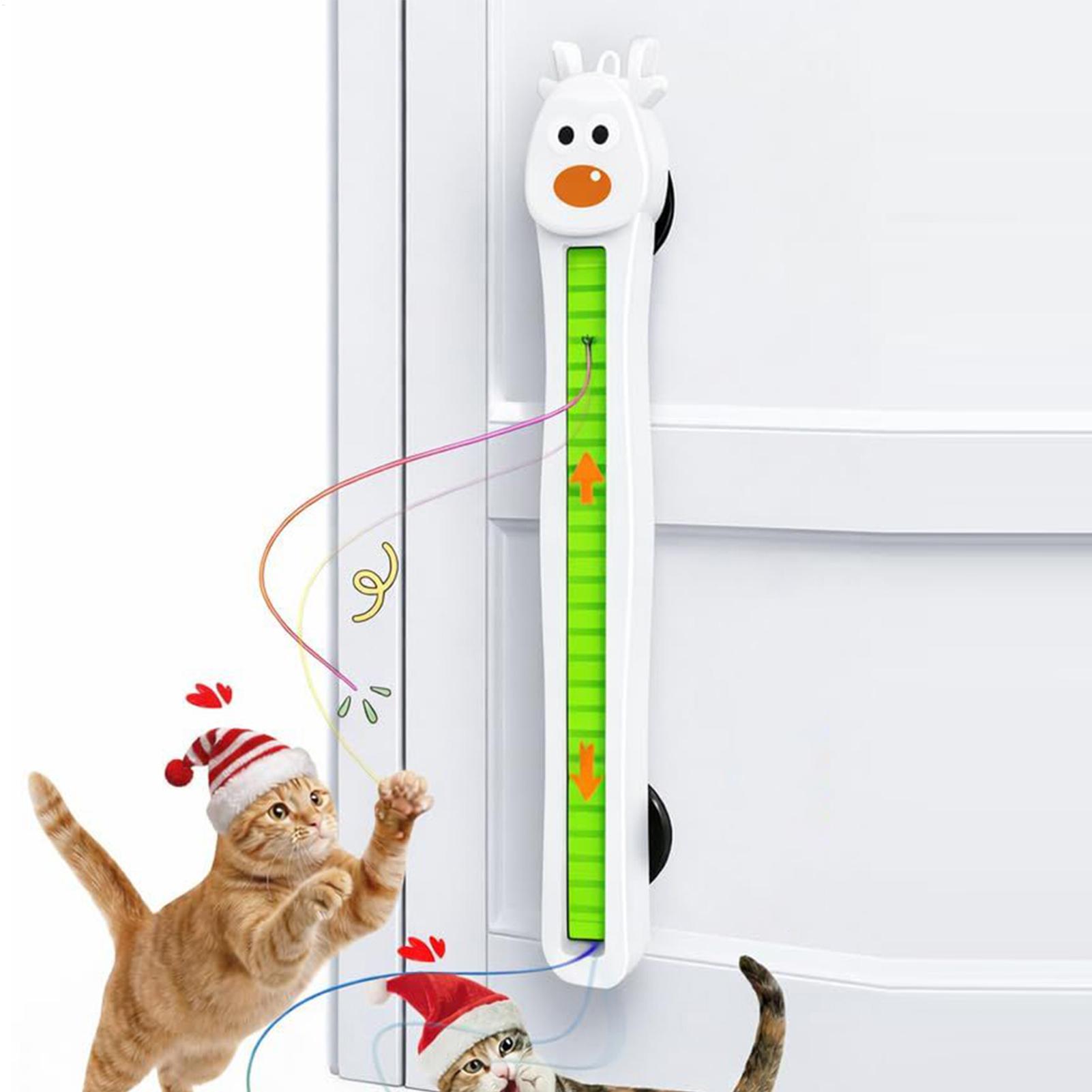 Cat Tunnel Toy - ของเล่นแมวอิเล็กทรอนิกส์แบบติดผนัง เชือกบินได้ ของเล่นฝึกฝนแบบอินเทอร์แอคทีฟ ชาร์จไฟได้ ของเล่นเสริมสร้างพัฒนาการสำหรับแมว สำหรับใช้ในบ้าน