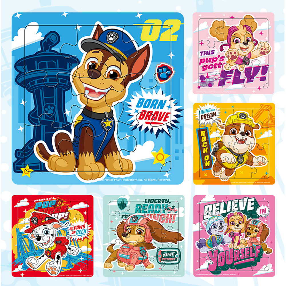 Pet Supplies Warehouse - จิ๊กซอว์รูปรถพาโทรล 6 ชิ้น ลายการ์ตูนสุนัขพาโทรล ของเล่นเสริมพัฒนาการ ฝึกสมอง
