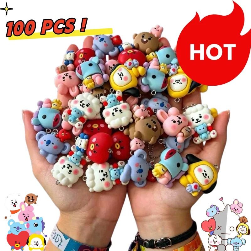 Pet Supplies Warehouse - 10 ชิ้น จี้เรซินรูปสุนัขและกระต่ายน่ารัก สำหรับทำเครื่องประดับ วัสดุตกแต่งสร้อยข้อมือ สร้อยคอ