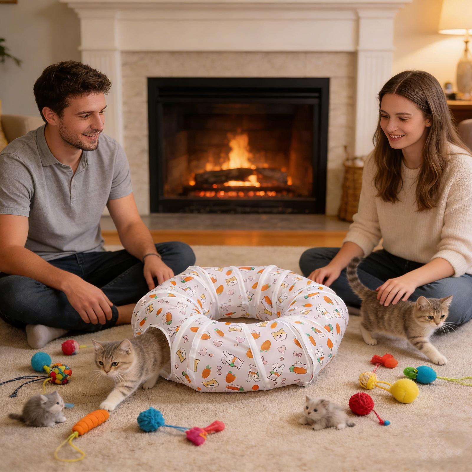 อุโมงค์แมวแบบพับได้ ของเล่นเขา - Cat Tunnel Toy บทวิจารณ์และราคา