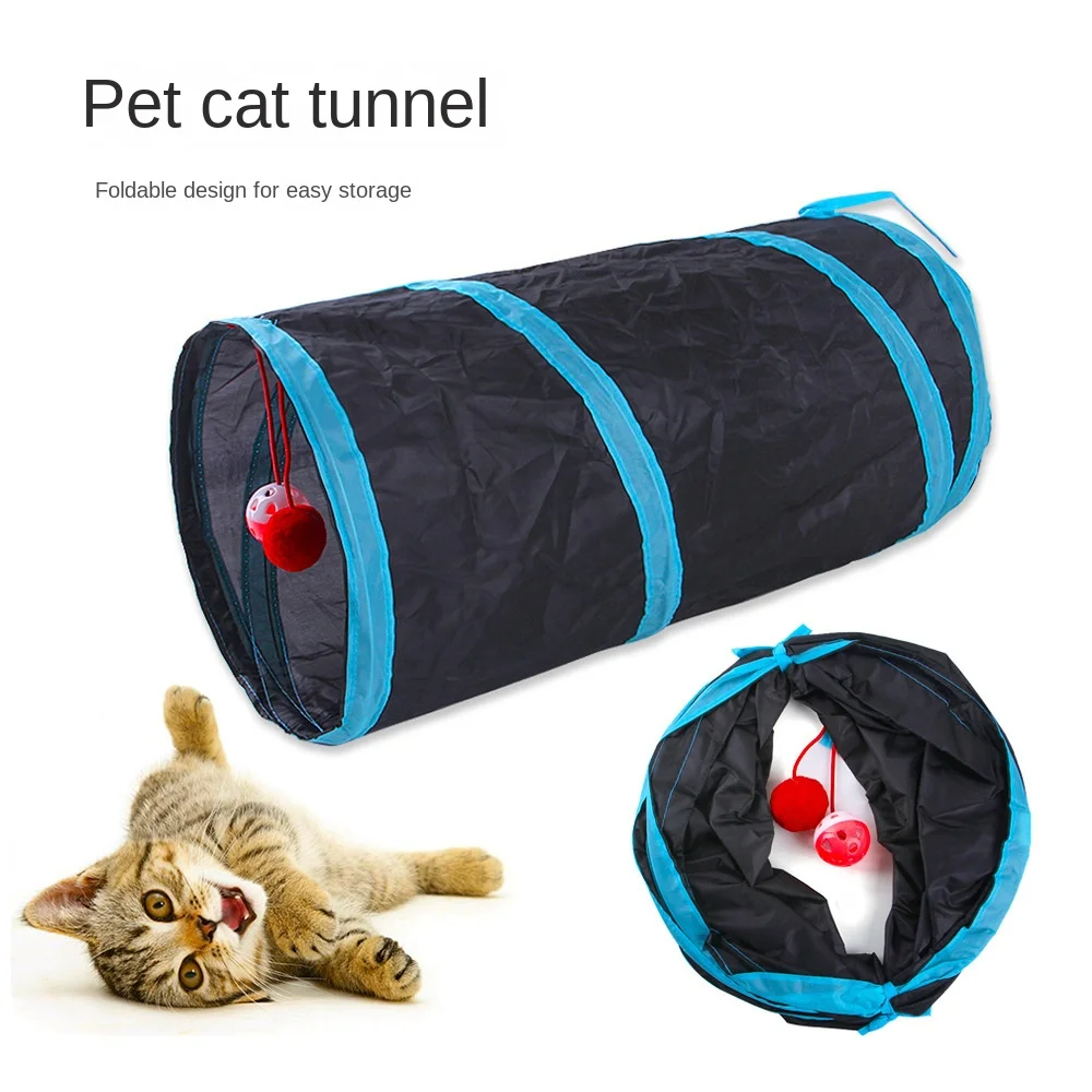 อุโมงค์แมวแบบพับได้ อุปกรณ์สำห - Cat Tunnel Toy บทวิจารณ์และราคา