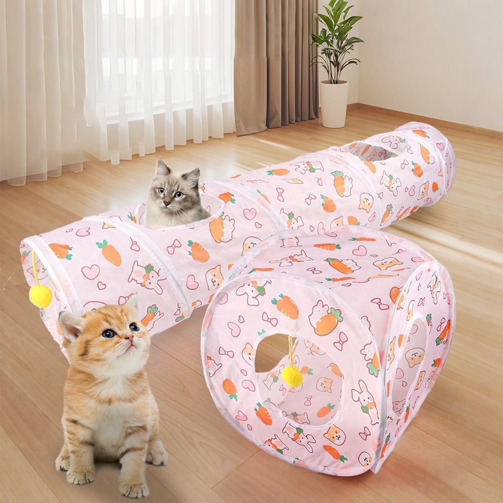 อุโมงค์แมวแบบพับได้ ทำจากโพลีเ - Cat Tunnel Toy บทวิจารณ์และราคา