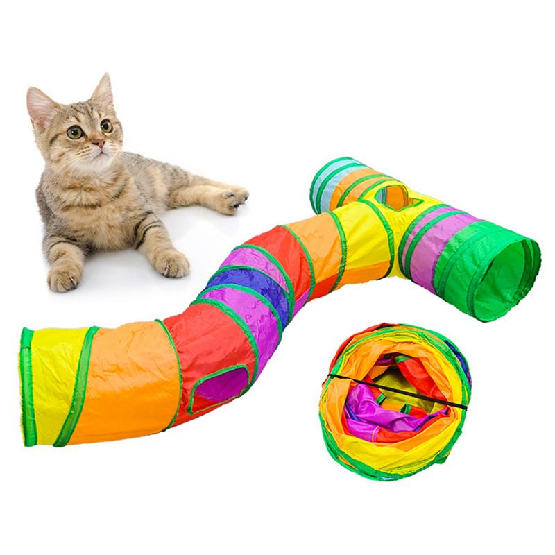 แมวหลอดและอุโมงค์ T รูปร่าง Ca - Cat Tunnel Toy บทวิจารณ์และราคา