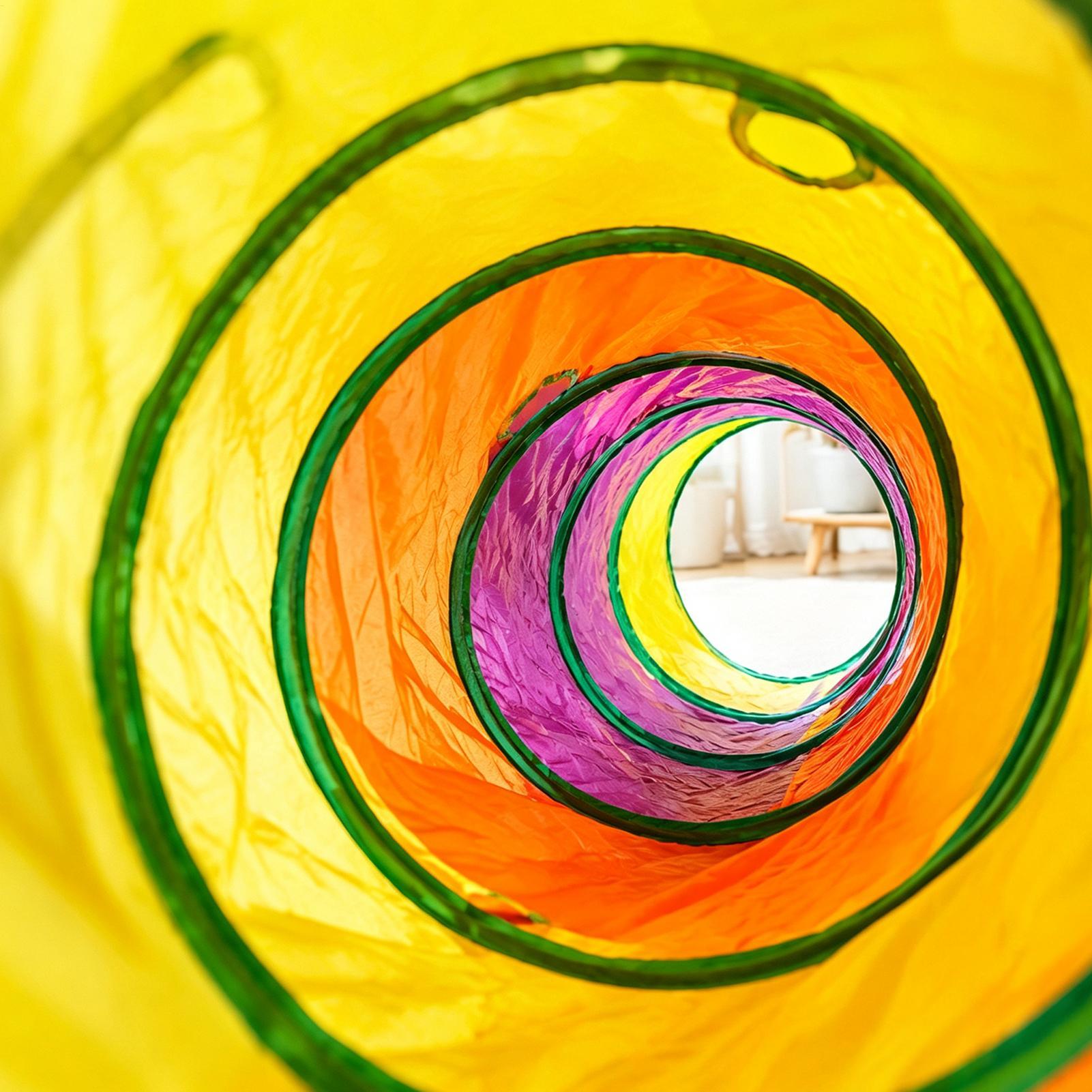 อุโมงค์แมวสีรุ้ง ของเล่นตกแต่ง - Cat Tunnel Toy บทวิจารณ์และราคา