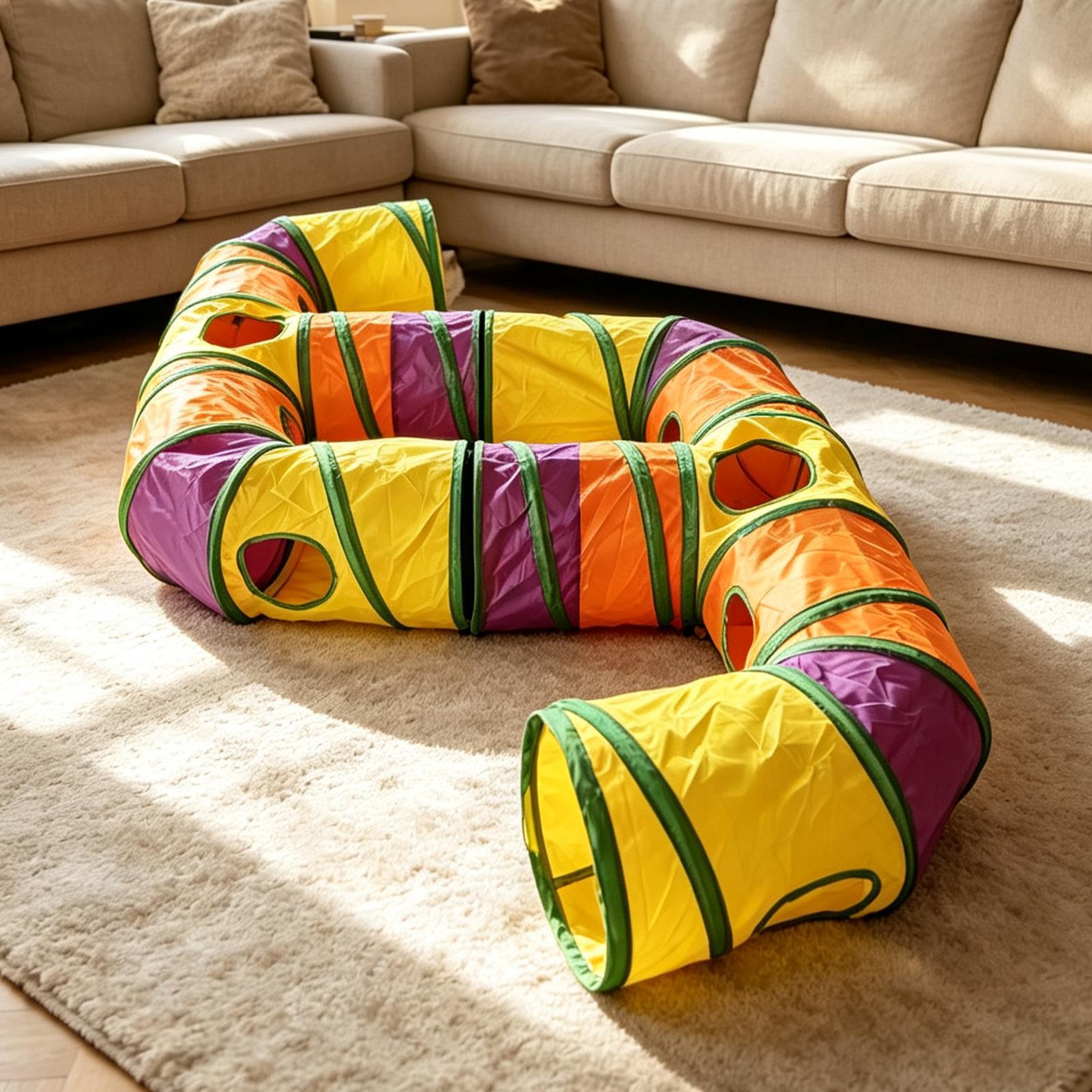 อุโมงค์แมวสีรุ้ง ของเล่นตกแต่ง - Cat Tunnel Toy บทวิจารณ์และราคา