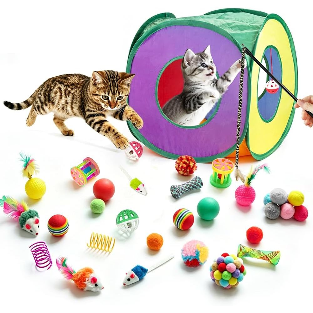 ชุดของเล่นแมว 33 ชิ้นสำหรับแมว - Cat Tunnel Toy บทวิจารณ์และราคา