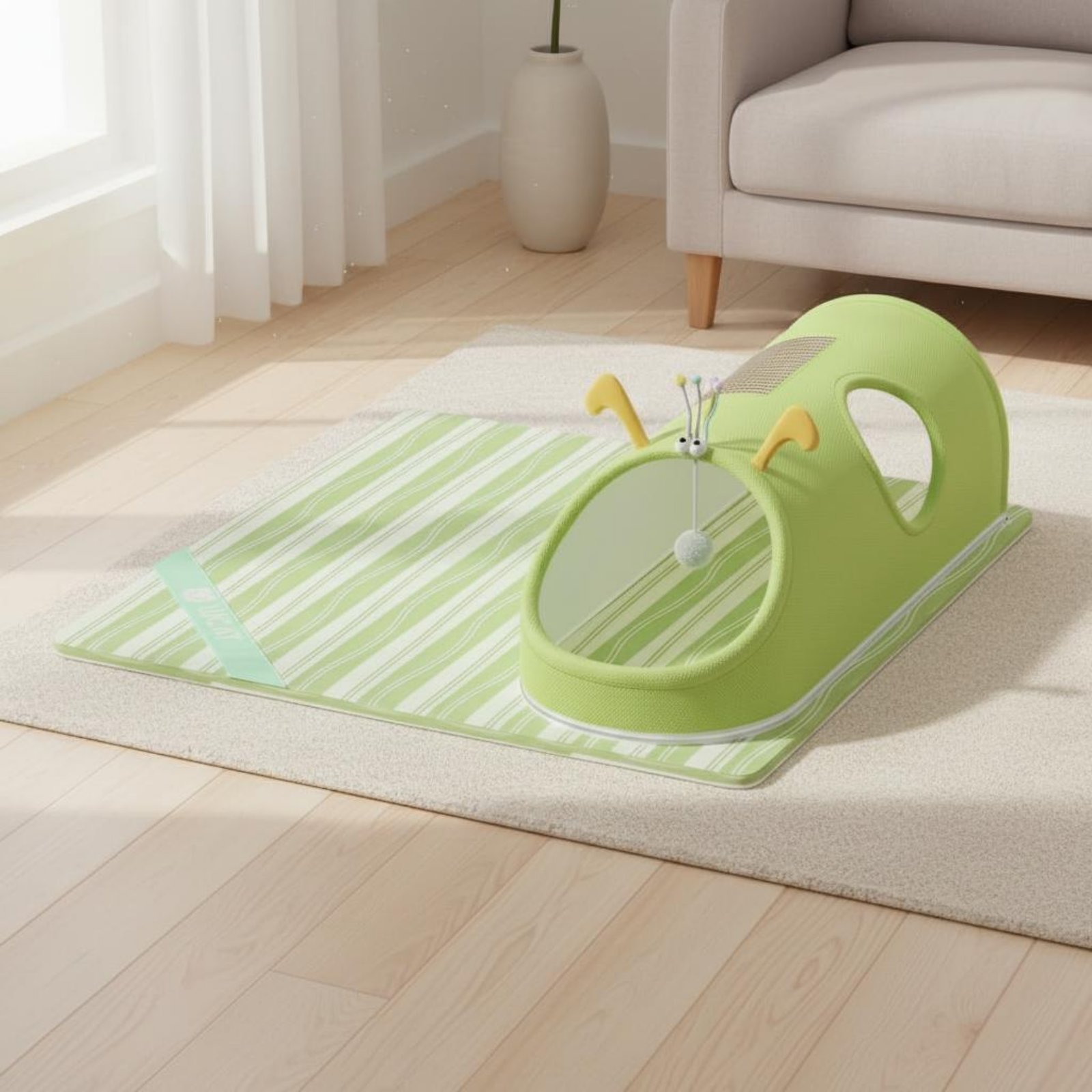 อุโมงค์ข่วนเล็บแมวพร้อมของเล่น - Cat Tunnel Toy บทวิจารณ์และราคา