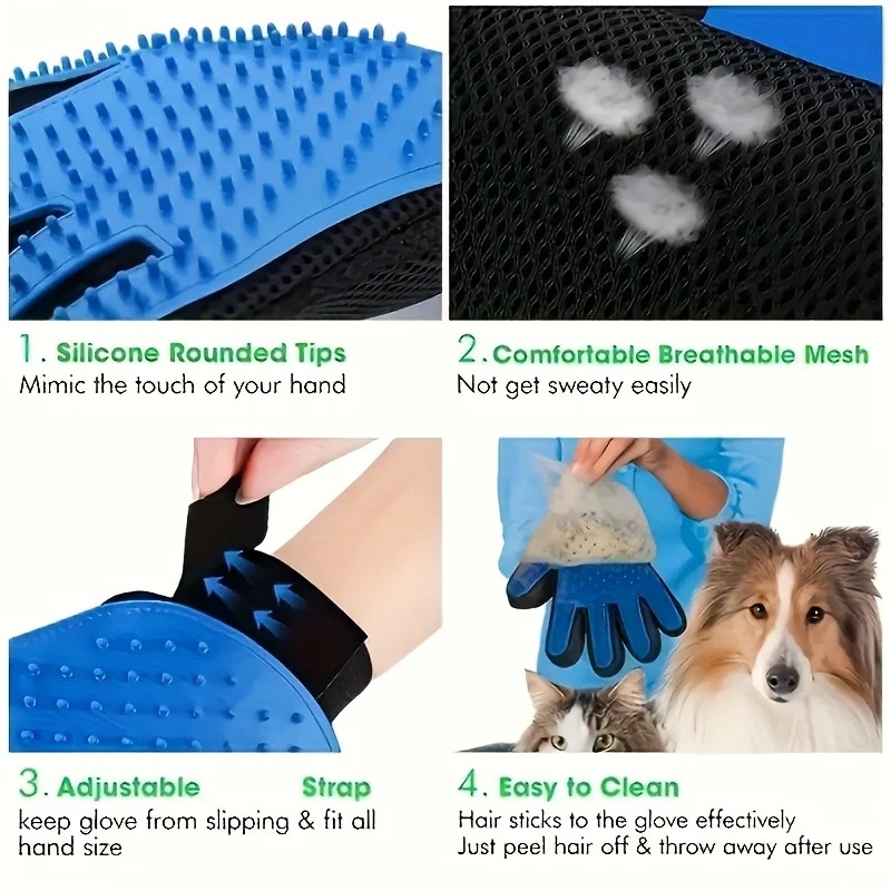 ถุงมือหวีขนสัตว์เลี้ยง ถุงมือท - Pet Supplies Warehouse บทวิจารณ์และราคา